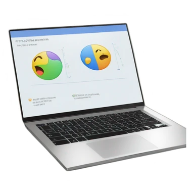 PowerPoint presentation slide in a laptop sticker