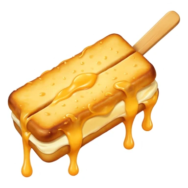 Create an emoji-style illustration of a tequeño, a traditional Venezuelan snack. It should look like a fried cheese stick  sticker