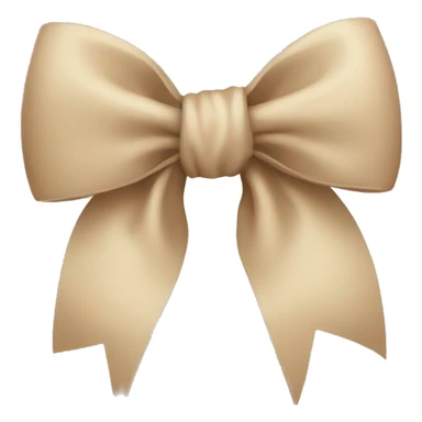 Beige bow sticker