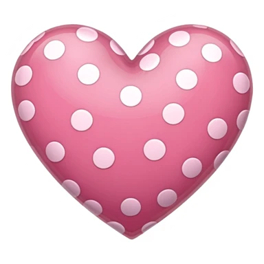 brown pink polka dots heart sticker