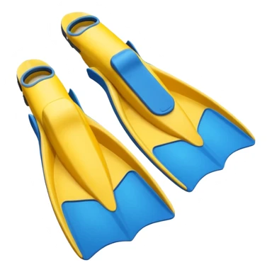  diving fins  yellow sticker