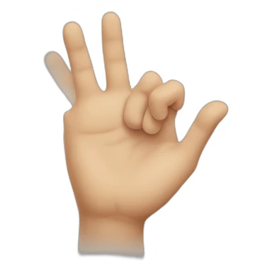 Hand holding l sticker