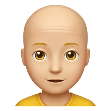 an emoji with no face bald sticker