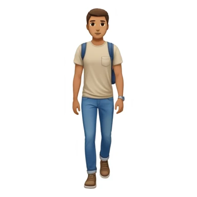 Guy walking down a street  sticker