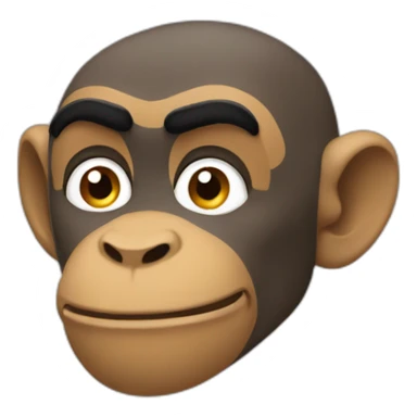 The rock as a monkey sticker