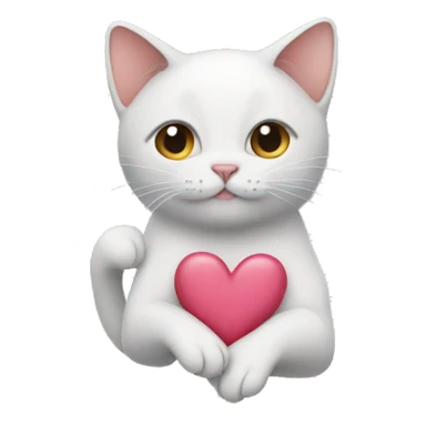 Cats forming heart with tails sticker
