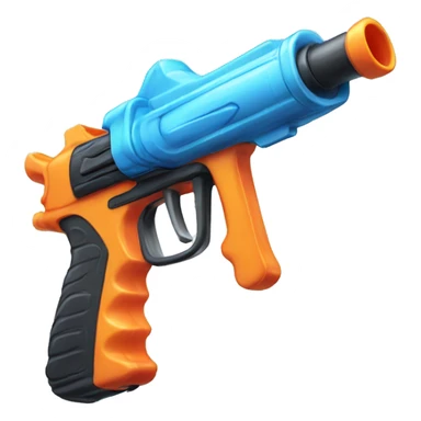 Realistic water gun sticker