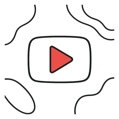 background for a YouTube video with vibrant gradient colors, abstract shapes, play button in center sticker