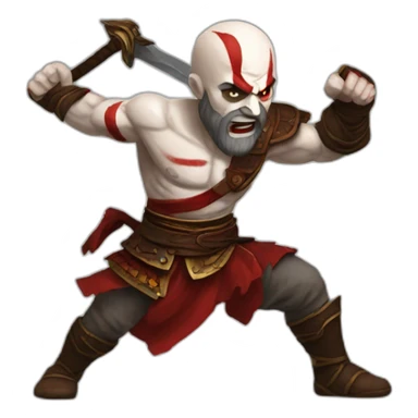 Kratos fight sticker