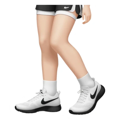 all-white, with black nike socks sticker