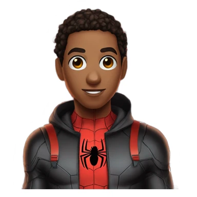  miles morales in red hood sticker