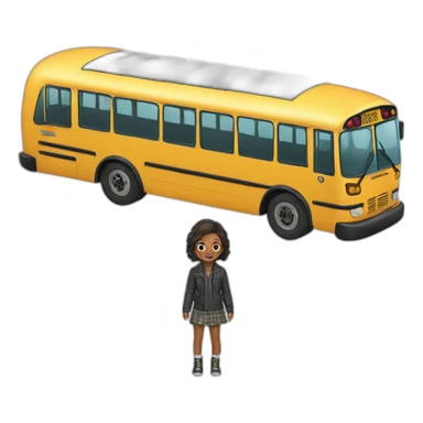 girl fall bus sticker