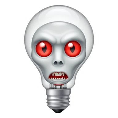 bulb with vampire sticker