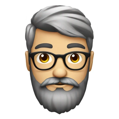 leñador barbudo con anteojos hipster sticker