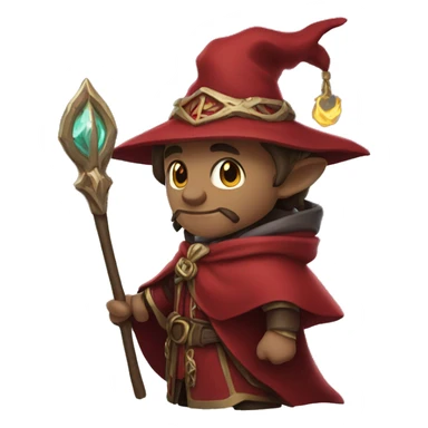 mid skin tone mage with red coat sticker