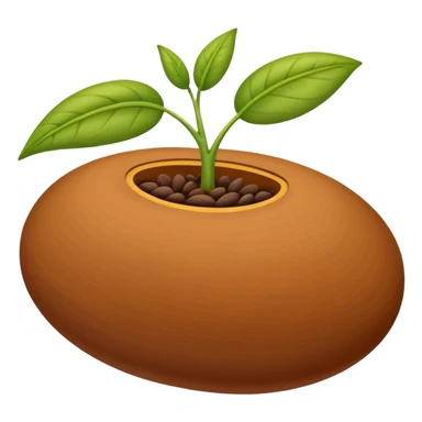 a plant seed brown sticker