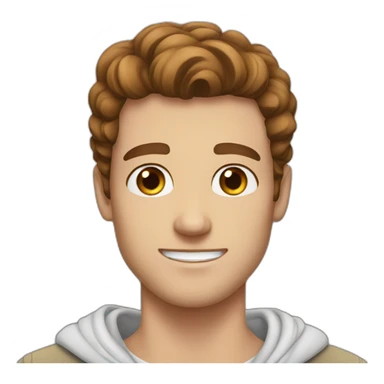 White Guy Blue Eyes Brown Hair Freckles sticker