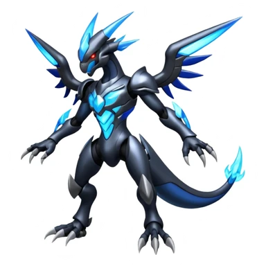 Shiny Aural Darkrai-Zekrom-Genesect-Fakémon-fusion (full body) sticker