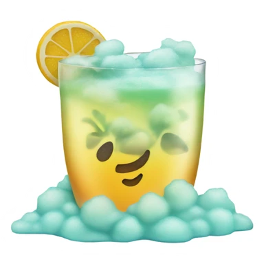 cocktail with sea foam sticker
