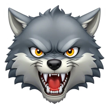 Angry wolf full body sticker