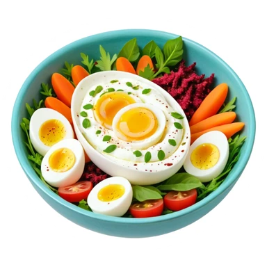 Egg, Labneh and Sumac Salad Bowl
 sticker