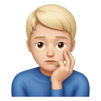 A person worried about money. sticker