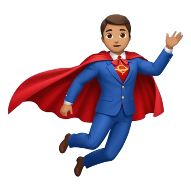 man flying in the sky sticker