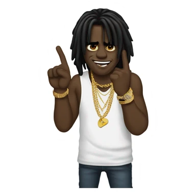 cheif keef throwing up the middle finger  sticker