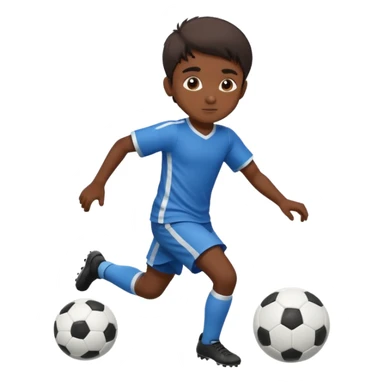 small Indian boy playing soccer sticker