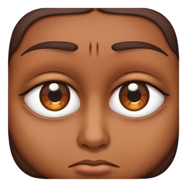 Make a depressed eyes with browns on top of an eye sticker