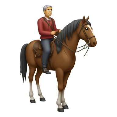 A man riding a horse  sticker