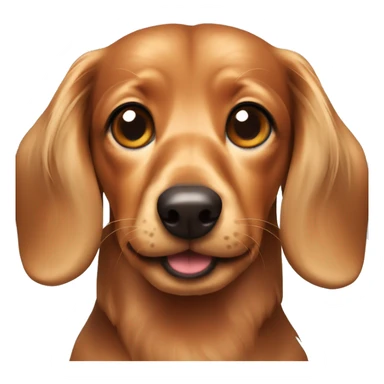cute mini long hair daschund dog sticker