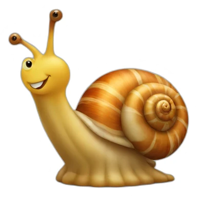 Snail showing thumb up sticker