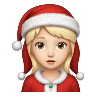 Blondie girl santa clauss sticker