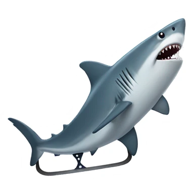 Shark ice skating sticker