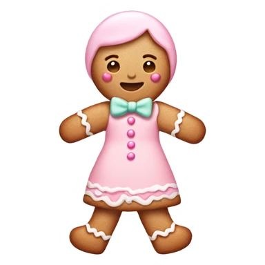 pastel pink gingerbread girl sticker