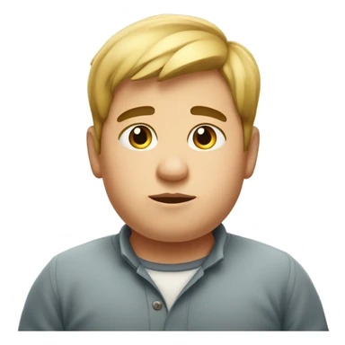 thoughtful portrait of a boy chubby  sticker