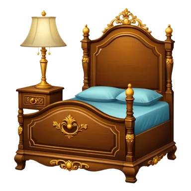 Cupboard-commode-drawer-night-bed-stand furniture with a night lamp on  sticker