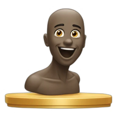 Caca qui tient un panneau où il est marquer oscar sticker