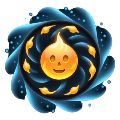 black magic particles sticker