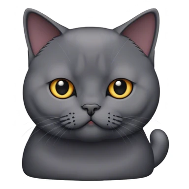 black British shorthair cat sticker