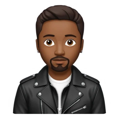 Teddy Riley with dark brown hair sticker