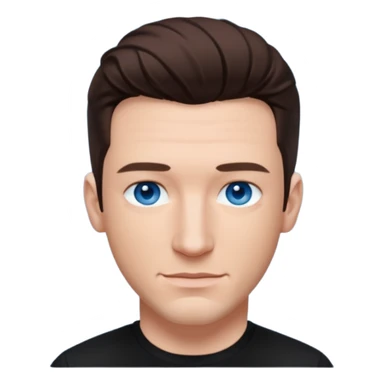 JC Chasez blue eyes, brown hair, black shirt sticker