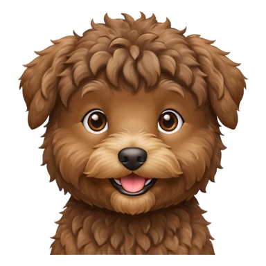 Brown schnoodle  sticker