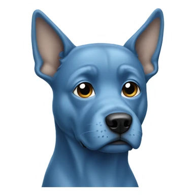 Blue dog with edge sticker