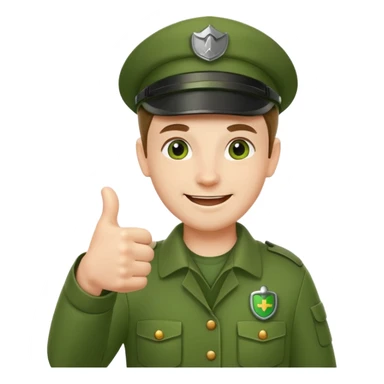 Happy Game keeper with thumbs up sticker