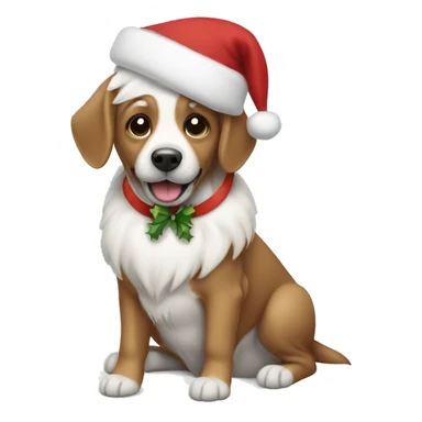 Christmas dog sticker