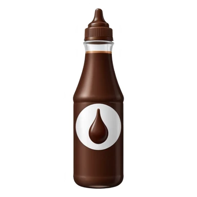 Chocolate sauce bottle sticker