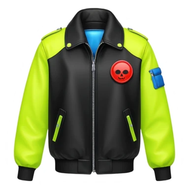 neon color Russian underground fashion jacket sticker