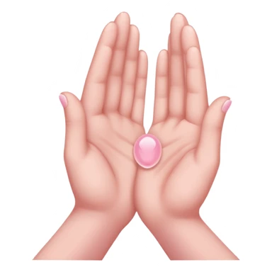 pray hands soft pink sticker